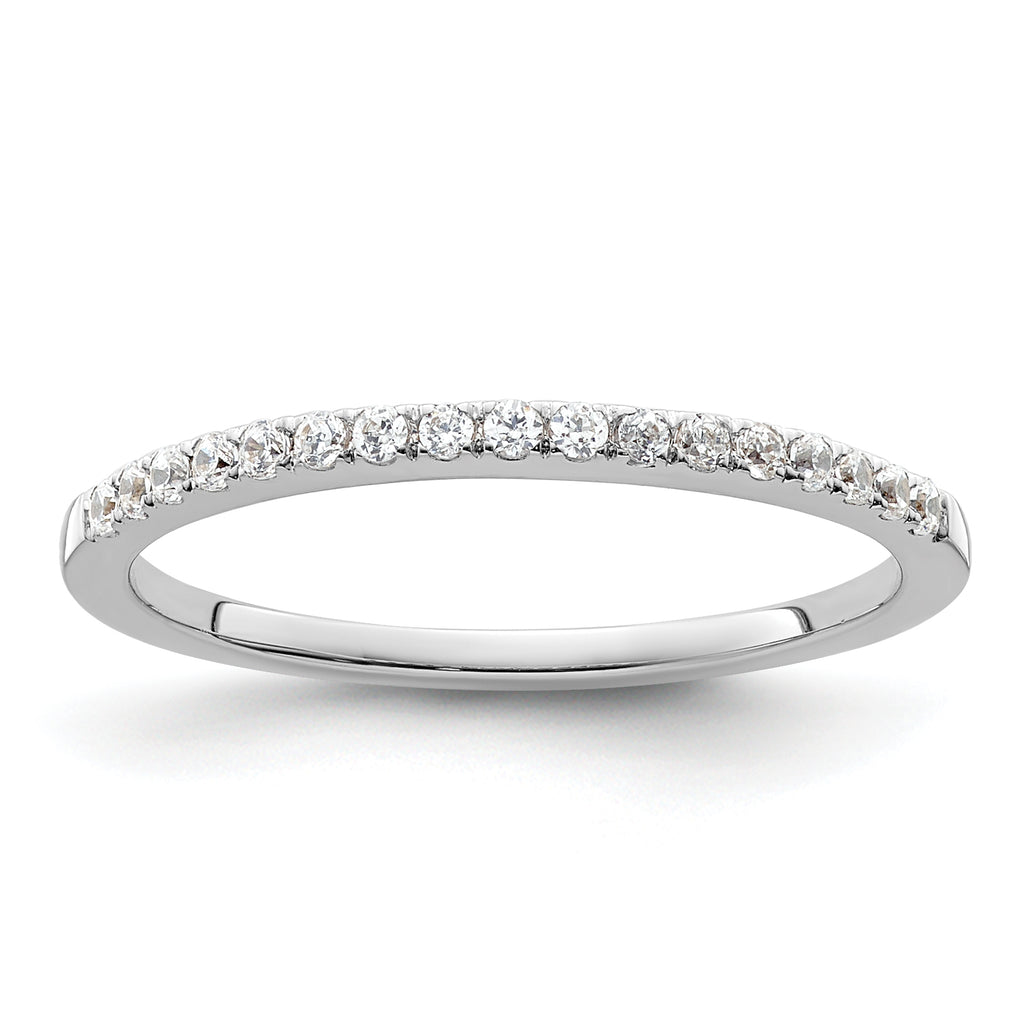 14k White Gold 1/6 carat Lab Grown Diamond VS/SI+ G+ Complete Size 9 Wedding Band