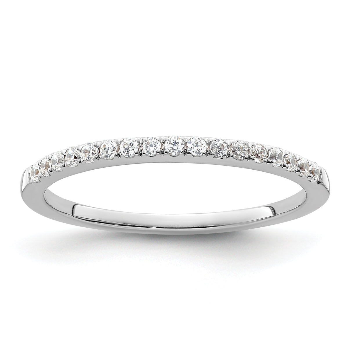14k White Gold 1/6 carat Lab Grown Diamond VS/SI+ G+ Complete Size 9 Wedding Band