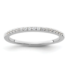 14k White Gold 1/6 carat Lab Grown Diamond VS/SI+ G+ Complete Size 9 Wedding Band