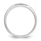 14k White Gold 1/4 carat Lab Grown Diamond VS/SI+ G+ Complete Wedding Band