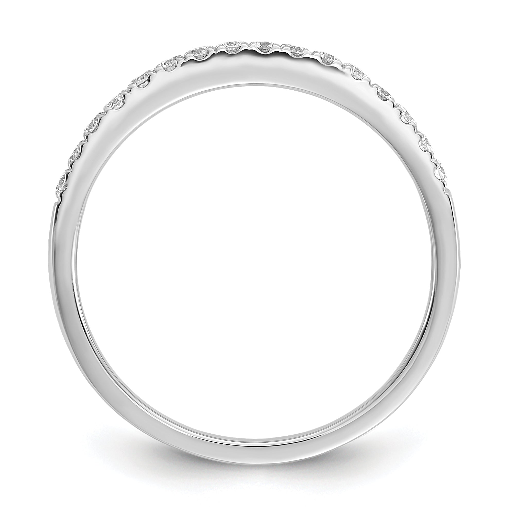 14k White Gold 1/4 carat Lab Grown Diamond VS/SI+ G+ Complete Wedding Band