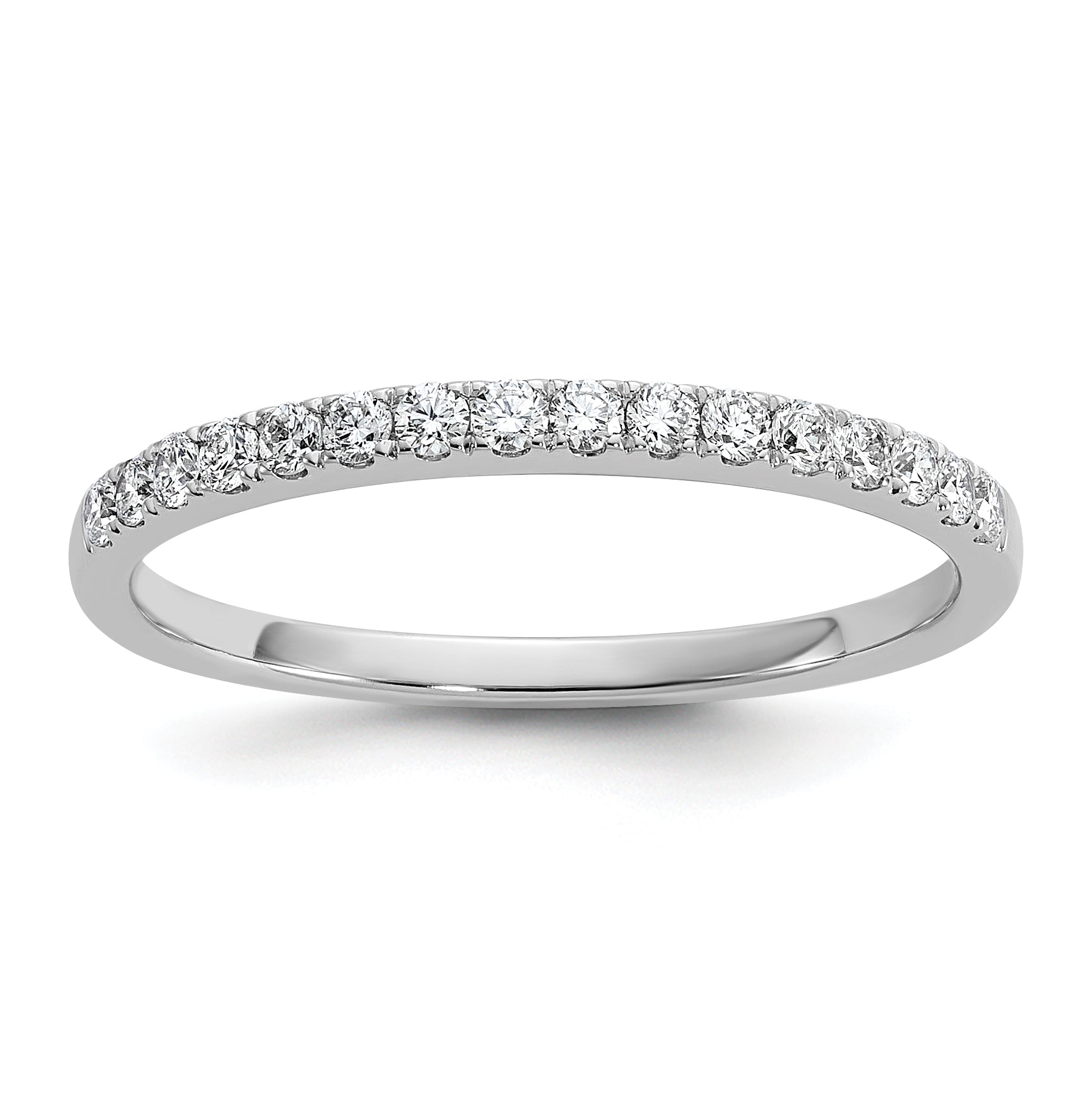 14k White Gold 1/4 carat Lab Grown Diamond VS/SI+ G+ Complete Wedding Band Main image