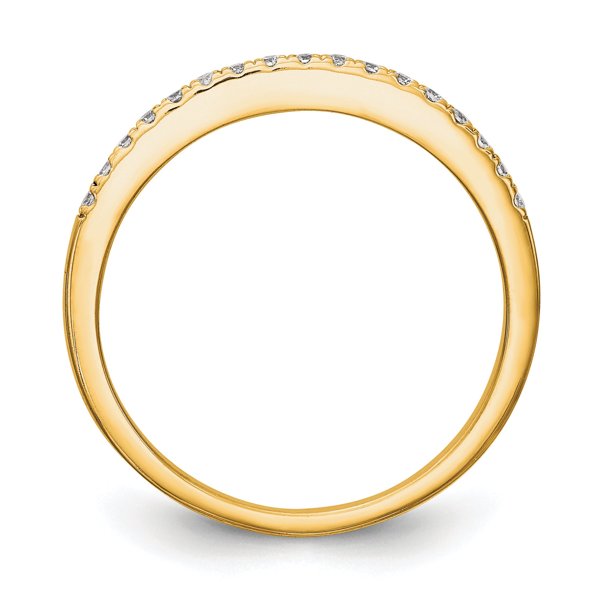 14k 1/4 carat Lab Grown Diamond VS/SI+ G+ Complete Wedding Band Secondary image