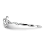 14k White Gold 3/4 carat Lab Grown Diamond VS/SI+ G+ Complete Size 9 Halo Engagement Ring