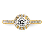 14k 3/4 carat Lab Grown Diamond VS/SI+ G+ Complete Size 9 Halo Engagement Ring