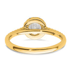 14k 3/4 carat Lab Grown Diamond VS/SI+ G+ Complete Size 9 Halo Engagement Ring
