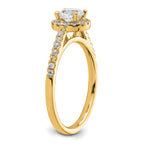 14k 3/4 carat Lab Grown Diamond VS/SI+ G+ Complete Size 9 Halo Engagement Ring