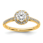 14k 3/4 carat Lab Grown Diamond VS/SI+ G+ Complete Size 9 Halo Engagement Ring