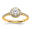 14k 3/4 carat Lab Grown Diamond VS/SI+ G+ Complete Size 9 Halo Engagement Ring