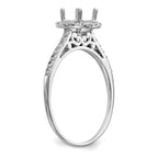14k White Gold 1/4 carat Lab Grown Diamond VS/SI+ G+ 1 carat Center Semi Mount Halo Engagement Ring