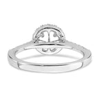 14k White Gold 3/4 carat Lab Grown Diamond VS/SI+ G+ Round Complete Size 9 Halo Engagement Ring