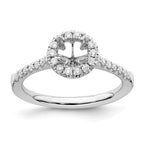 14k White Gold 3/4 carat Lab Grown Diamond VS/SI+ G+ Round Complete Size 9 Halo Engagement Ring