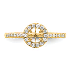 14k 3/4 carat Lab Grown Diamond VS/SI+ G+ Round Complete Size 9 Halo Engagement Ring
