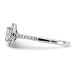 14k White Gold 1/3 carat Lab Grown Diamond VS/SI+ G+ 1 carat Center Round Semi Mount Engagement Ring