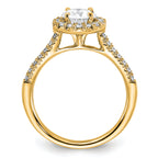 14k 1/3 carat Lab Grown Diamond VS/SI+ G+ 1 carat Center Round Semi Mount Engagement Ring