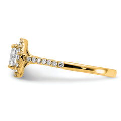 14k 1/3 carat Lab Grown Diamond VS/SI+ G+ 1 carat Center Round Semi Mount Engagement Ring