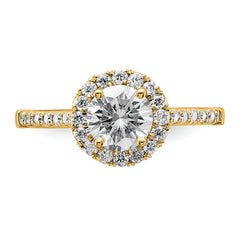 14k 1/3 carat Lab Grown Diamond VS/SI+ G+ 1 carat Center Round Semi Mount Engagement Ring