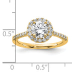 14k 1/3 carat Lab Grown Diamond VS/SI+ G+ 1 carat Center Round Semi Mount Engagement Ring