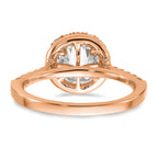 14k Rose Gold 1/2 carat Lab Grown Diamond VS/SI+ G+ 1 1/2 carat Center Round Semi Mount Engagement Ring