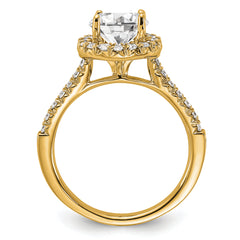 14k 1/2 carat Lab Grown Diamond VS/SI+ G+ 1 1/2 carat Center Round Semi Mount Engagement Ring