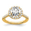 14k 1/2 carat Lab Grown Diamond VS/SI+ G+ 2 carat Center Round Semi Mount Engagement Ring