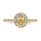 Oval Lab-Grown Diamond Halo Engagement Ring in 14K Yellow Gold (3/4 ct. tw.), Size 7 - Sophia Jewelers