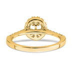 Oval Lab-Grown Diamond Halo Engagement Ring in 14K Yellow Gold (3/4 ct. tw.), Size 7 - Sophia Jewelers
