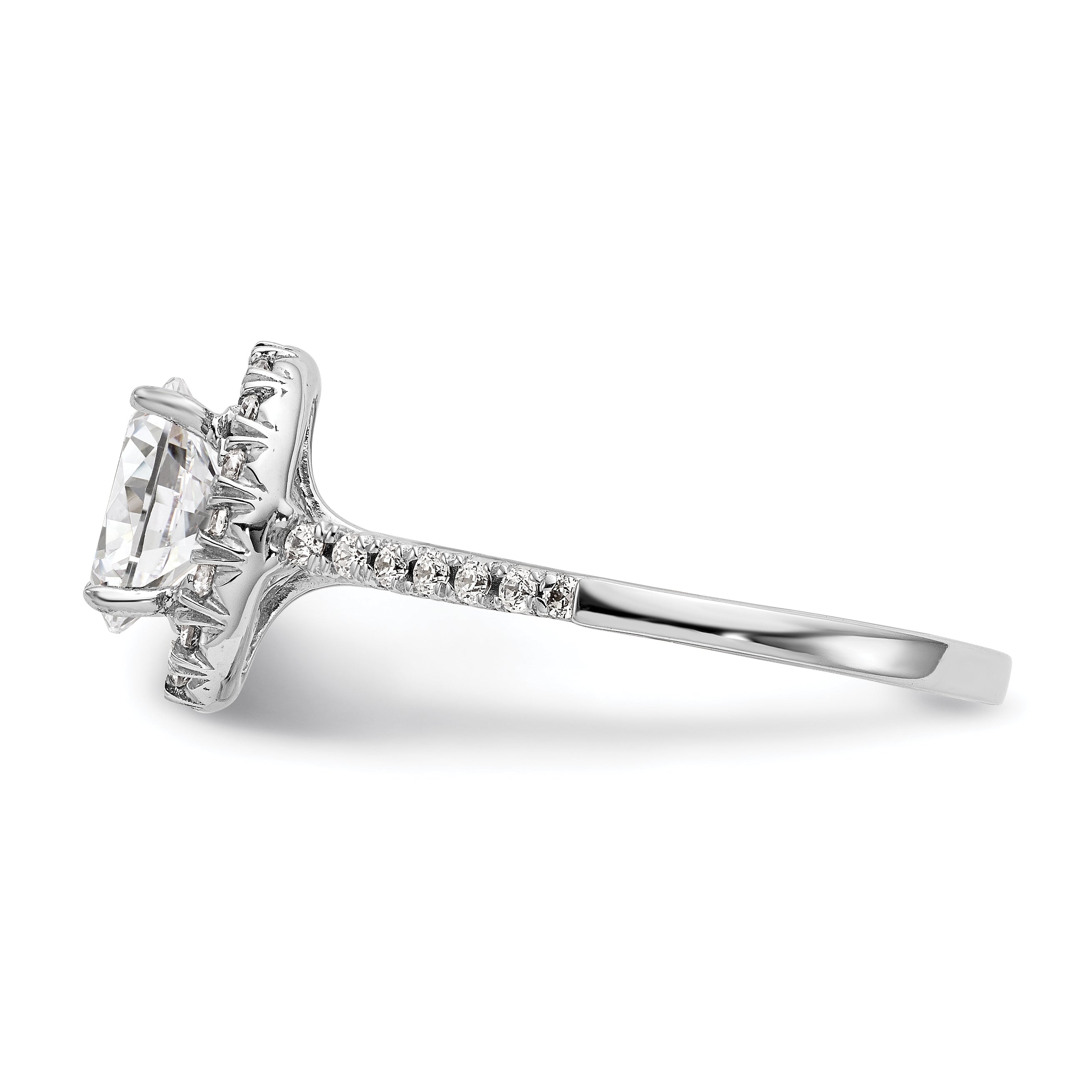True Origin 14k 7/8 carat Certified Lab Grown Diamond VS+ F+ Oval Complete Halo Engagement Ring