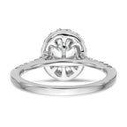 True Origin 14k 7/8 carat Certified Lab Grown Diamond VS+ F+ Oval Complete Halo Engagement Ring