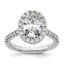 Oval Halo Engagement Ring in 14K White Gold (1/2 ct. tw.), Size 7 - Sophia Jewelers