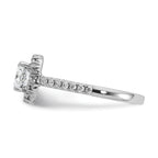 14k 3/8 carat Lab Grown Diamond VS/SI+ G+ 1 carat Cushion Center Semi Mount Halo Engagement Ring