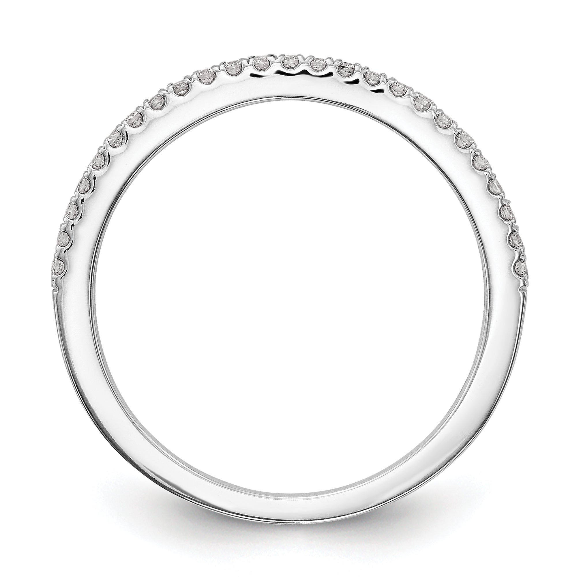 14k White Gold 1/4 carat Lab Grown Diamond VS/SI+ G+ Complete Set of Two Wedding Bands Secondary image
