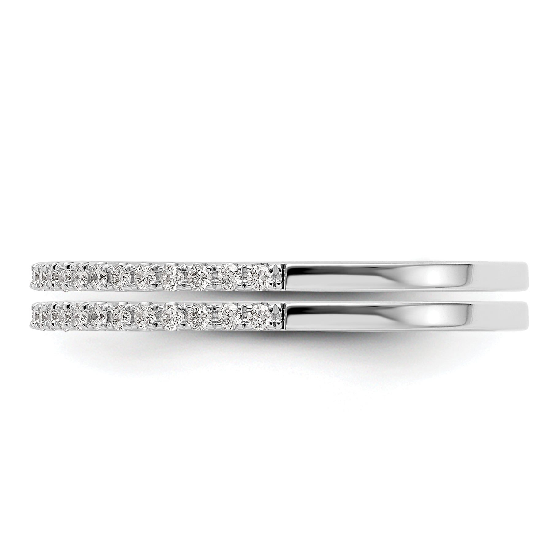 14k White Gold 1/4 carat Lab Grown Diamond VS/SI+ G+ Complete Set of Two Wedding Bands