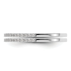 14k White Gold 1/4 carat Lab Grown Diamond VS/SI+ G+ Complete Set of Two Wedding Bands