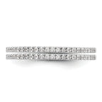 14k White Gold 1/4 carat Lab Grown Diamond VS/SI+ G+ Complete Set of Two Wedding Bands