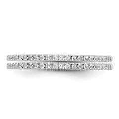 14k White Gold 1/4 carat Lab Grown Diamond VS/SI+ G+ Complete Set of Two Wedding Bands