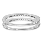 14k White Gold 1/4 carat Lab Grown Diamond VS/SI+ G+ Complete Set of Two Wedding Bands