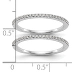 14k White Gold 1/4 carat Lab Grown Diamond VS/SI+ G+ Complete Set of Two Wedding Bands