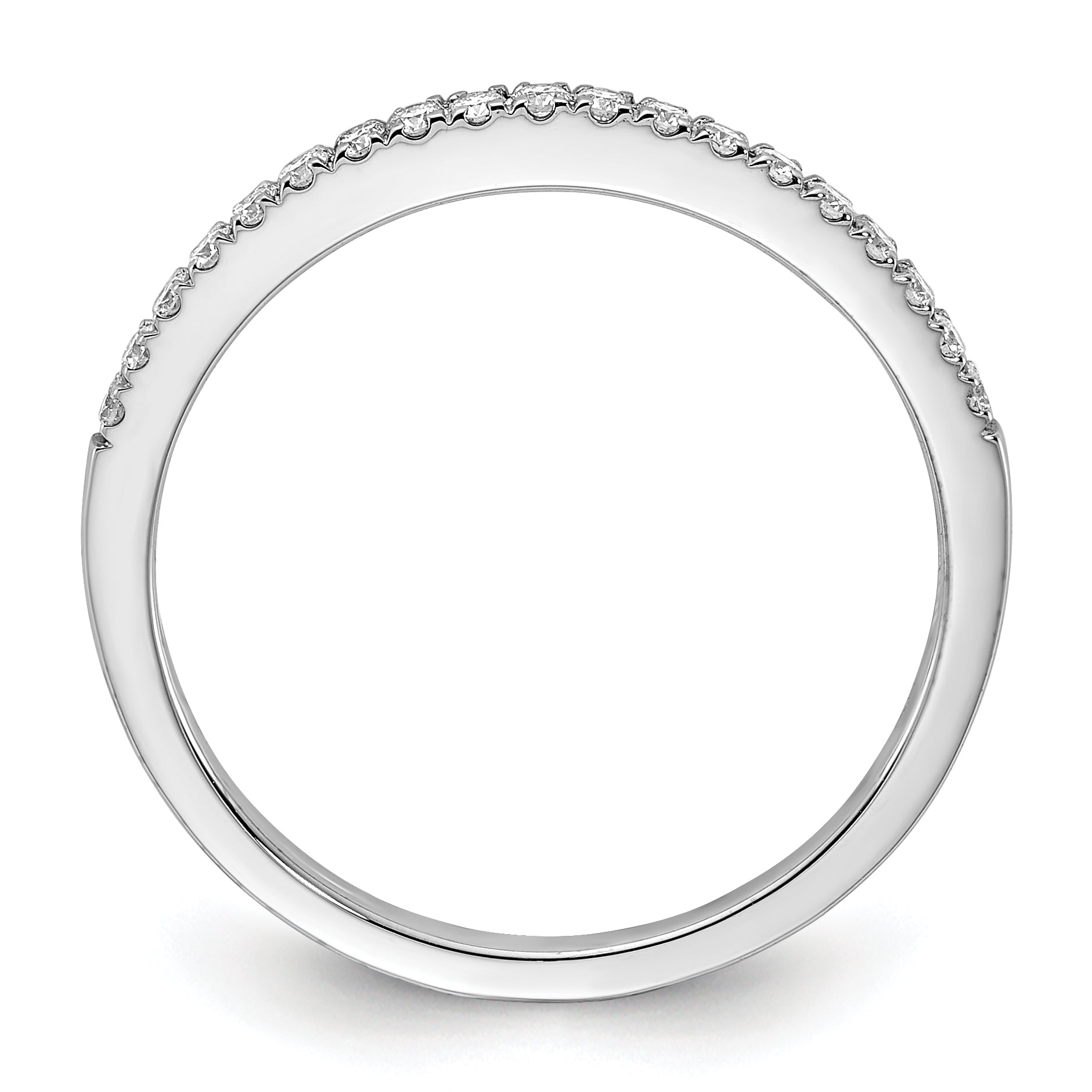 14k White Gold 1/5 carat Lab Grown Diamond VS/SI+ G+ Complete Wedding Band
