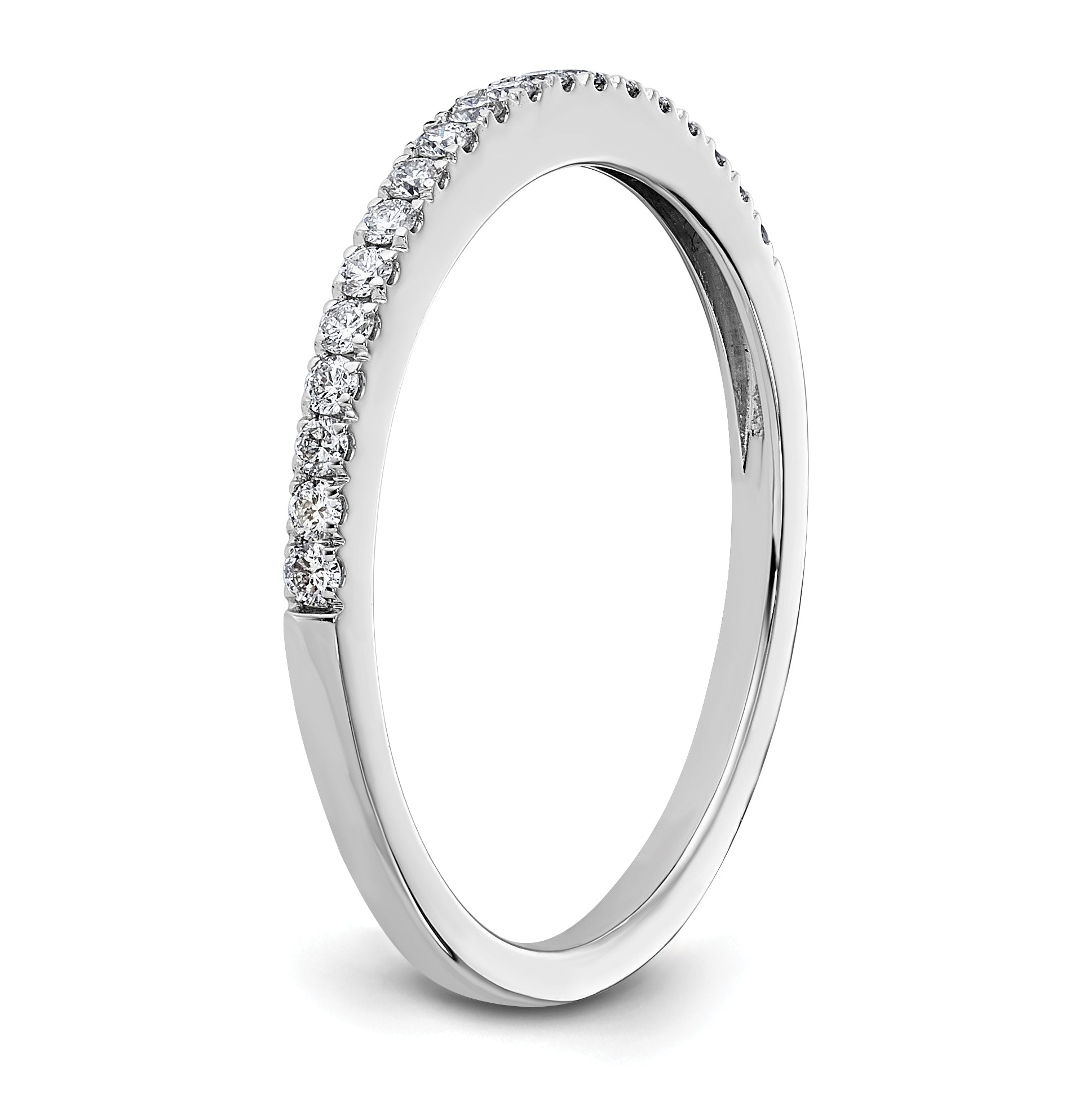 14k White Gold 1/5 carat Lab Grown Diamond VS/SI+ G+ Complete Wedding Band