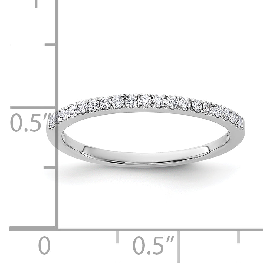 14k White Gold 1/5 carat Lab Grown Diamond VS/SI+ G+ Complete Wedding Band