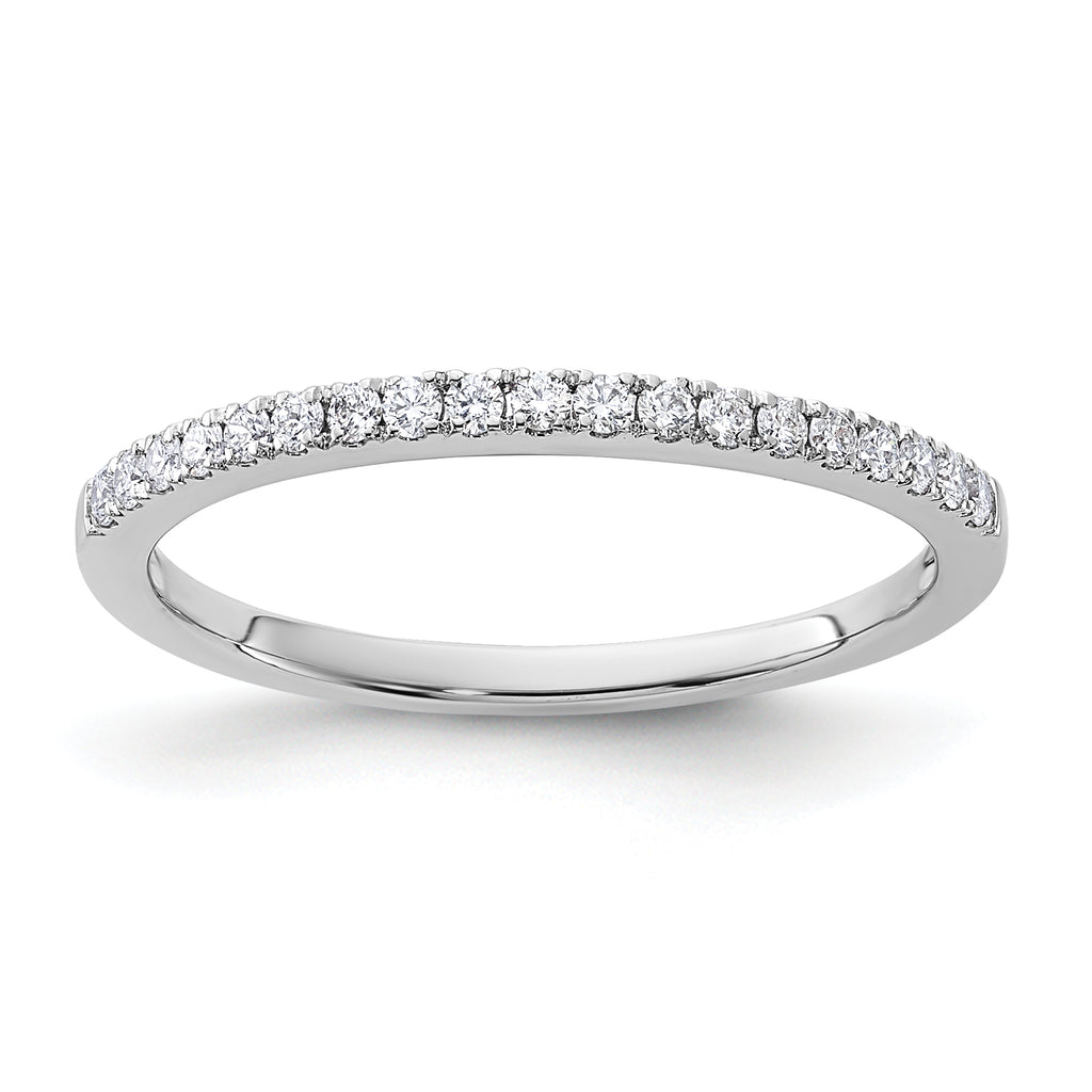 14k White Gold 1/5 carat Lab Grown Diamond VS/SI+ G+ Complete Wedding Band