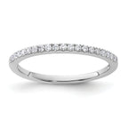 14k White Gold 1/5 carat Lab Grown Diamond VS/SI+ G+ Complete Wedding Band
