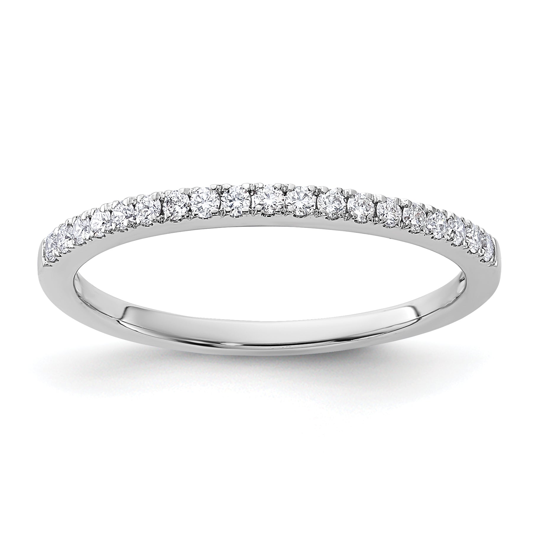 14k White Gold 1/5 carat Lab Grown Diamond VS/SI+ G+ Complete Wedding Band