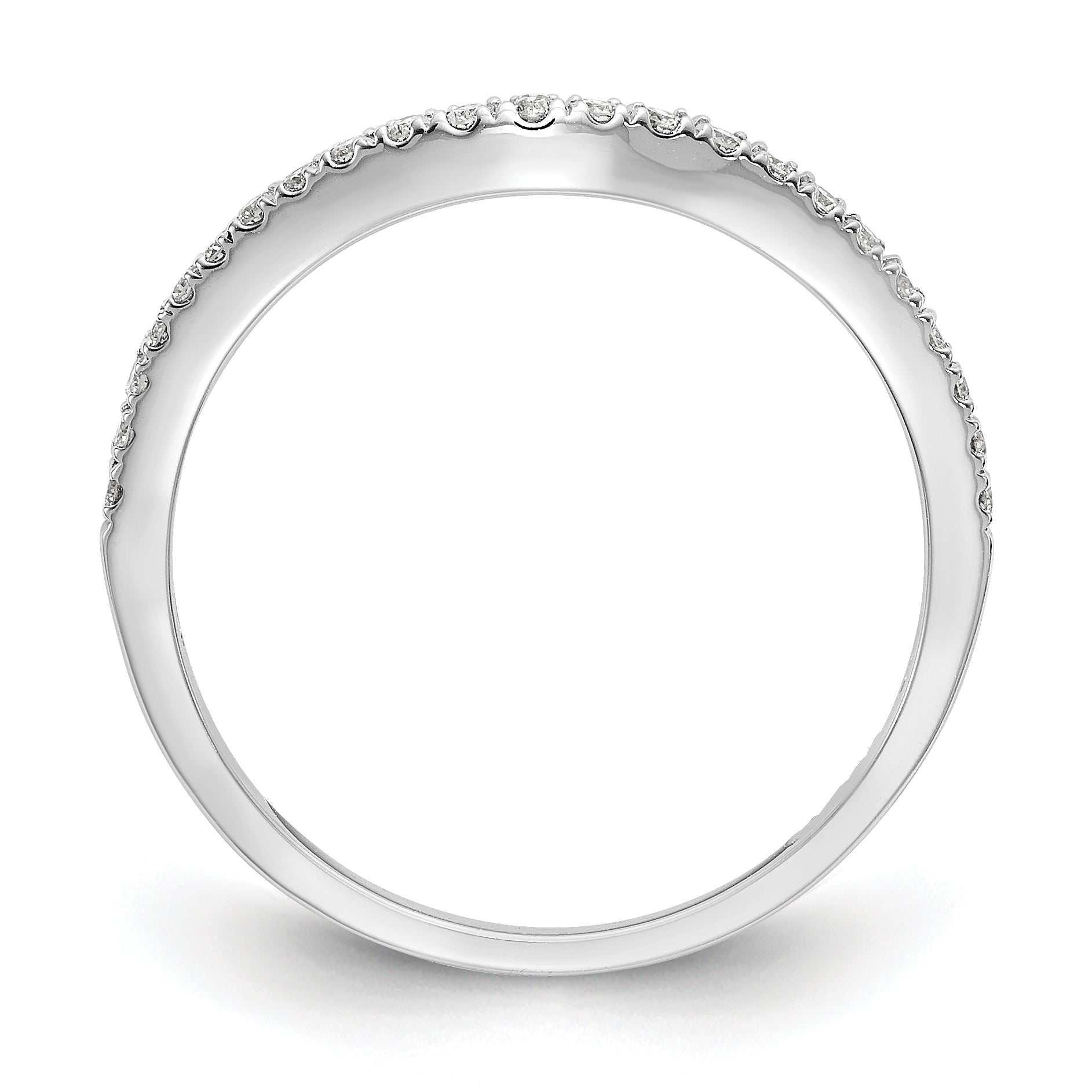14k White Gold 1/8 carat Lab Grown Diamond VS/SI+ G+ Complete Wedding Band