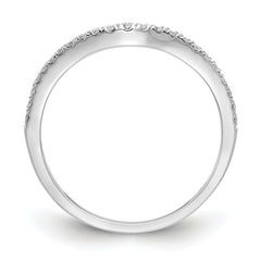 14k White Gold 1/8 carat Lab Grown Diamond VS/SI+ G+ Complete Wedding Band