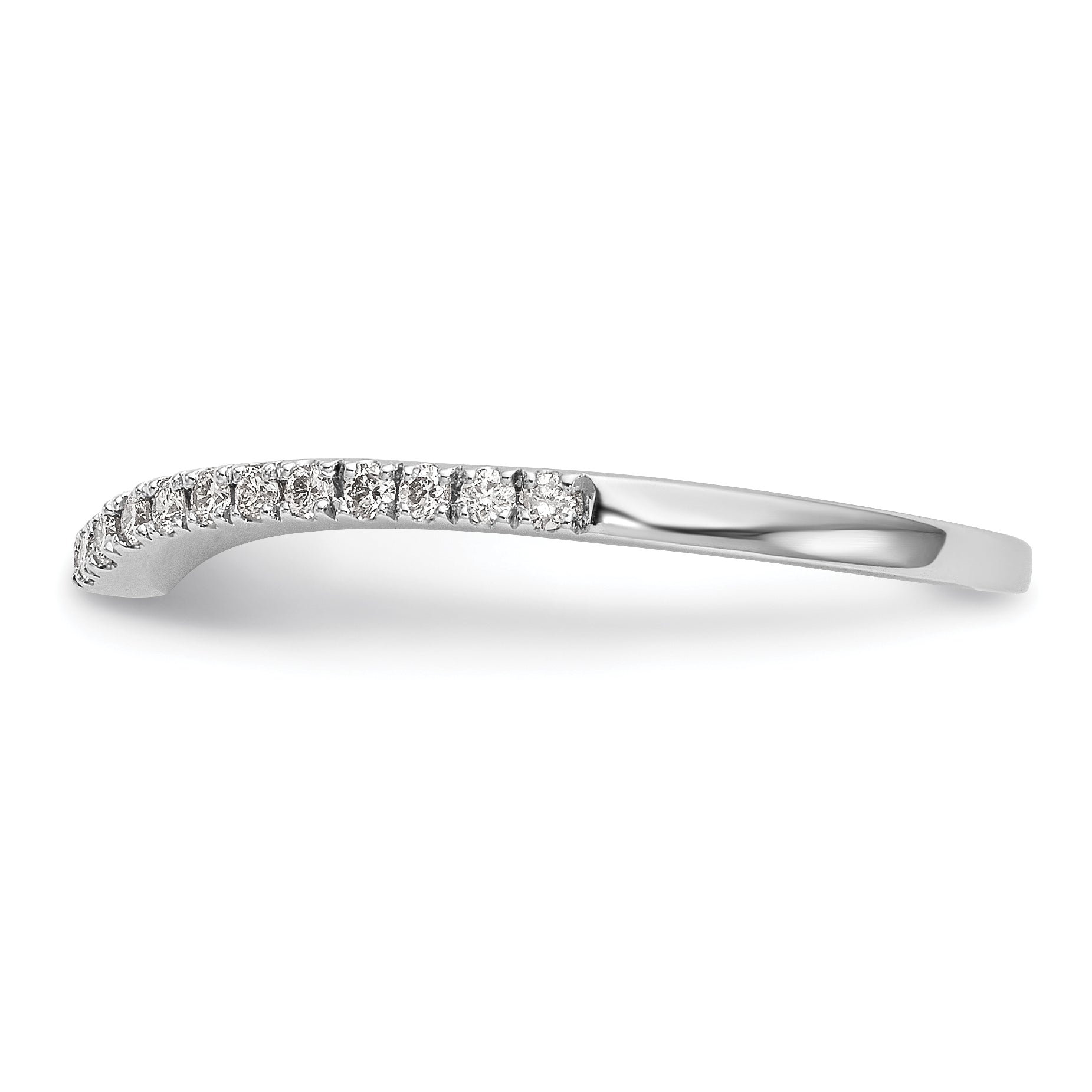 14k White Gold 1/8 carat Lab Grown Diamond VS/SI+ G+ Complete Wedding Band