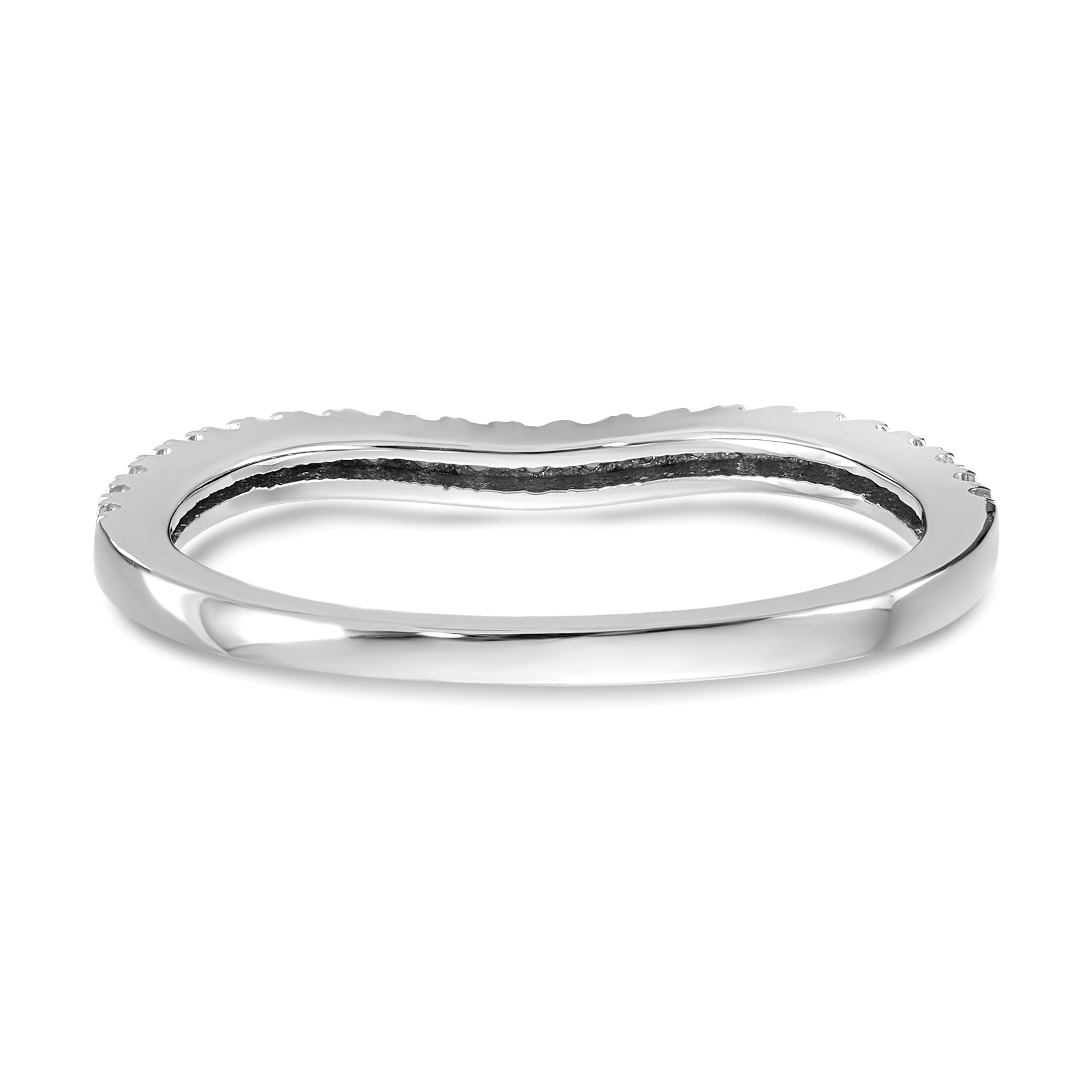 14k White Gold 1/8 carat Lab Grown Diamond VS/SI+ G+ Complete Wedding Band