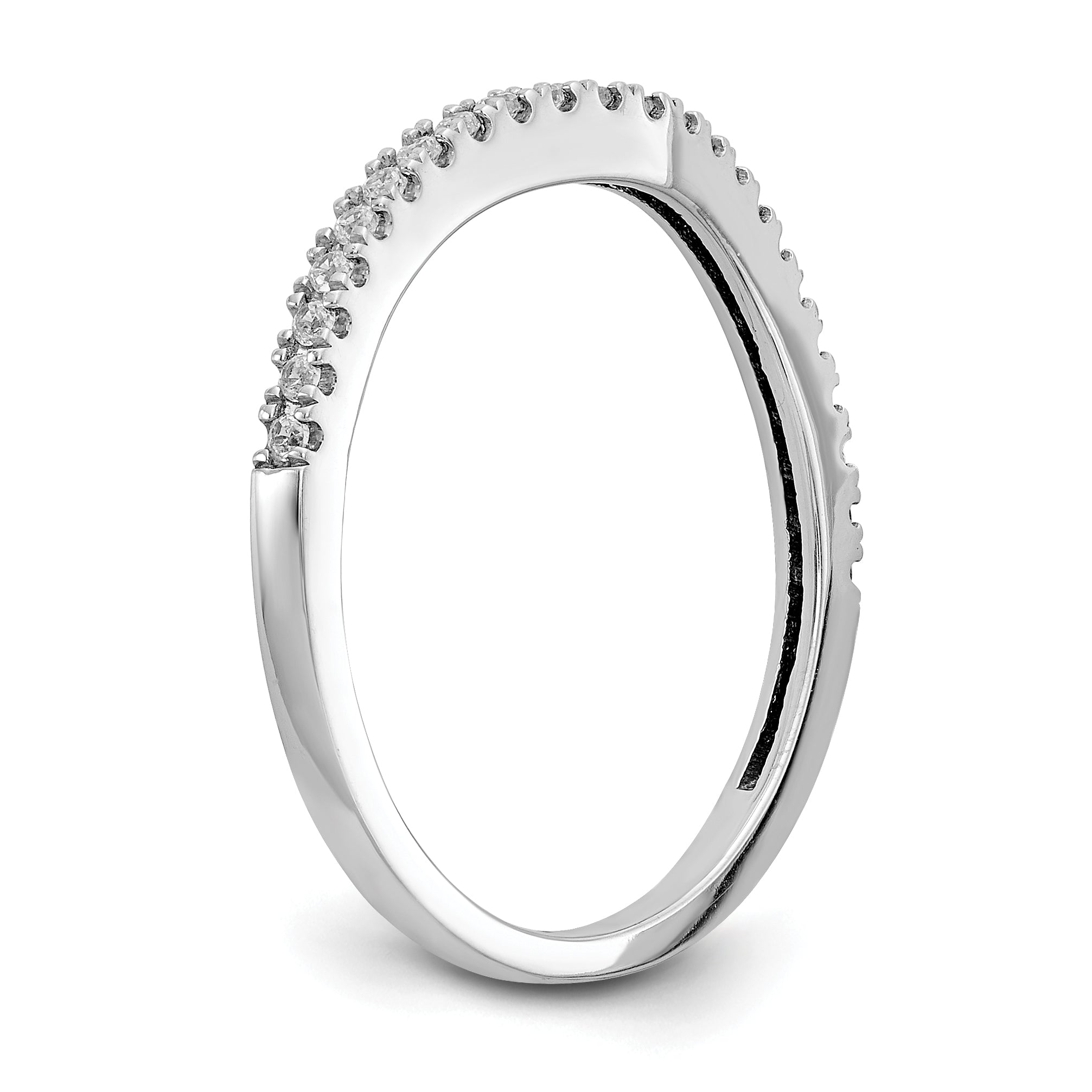 14k White Gold 1/8 carat Lab Grown Diamond VS/SI+ G+ Complete Wedding Band