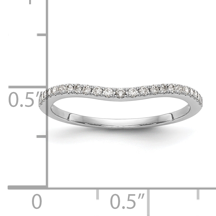 14k White Gold 1/8 carat Lab Grown Diamond VS/SI+ G+ Complete Wedding Band